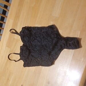 Black lace body suit